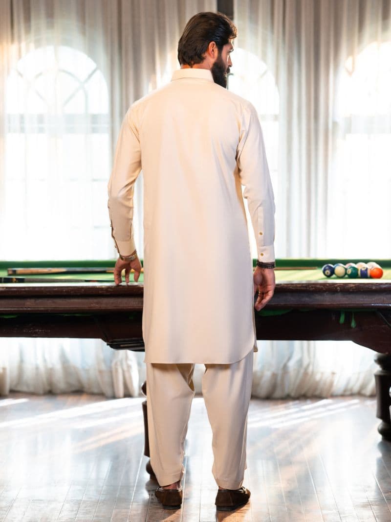 Cream Cut & Sew Kameez Shalwar thumbnail