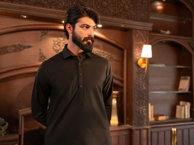 Black Cotton Cut & Sew Kameez Shalwar thumbnail