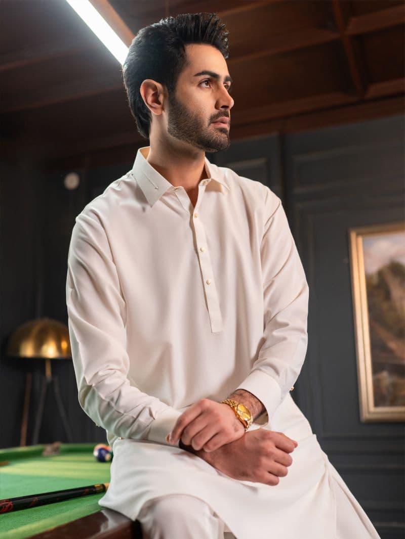 White Cut & Sew Kameez Shalwar thumbnail
