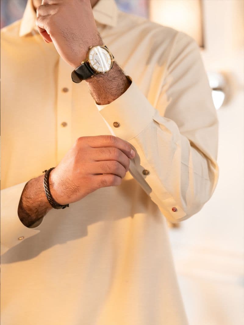 Off White Cut & Sew Kameez Shalwar
