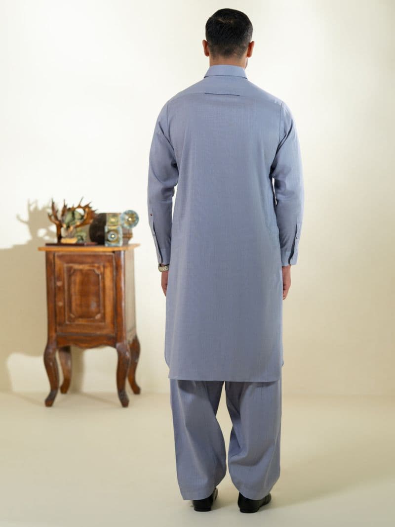 Purple Cotton Kameez Shalwar