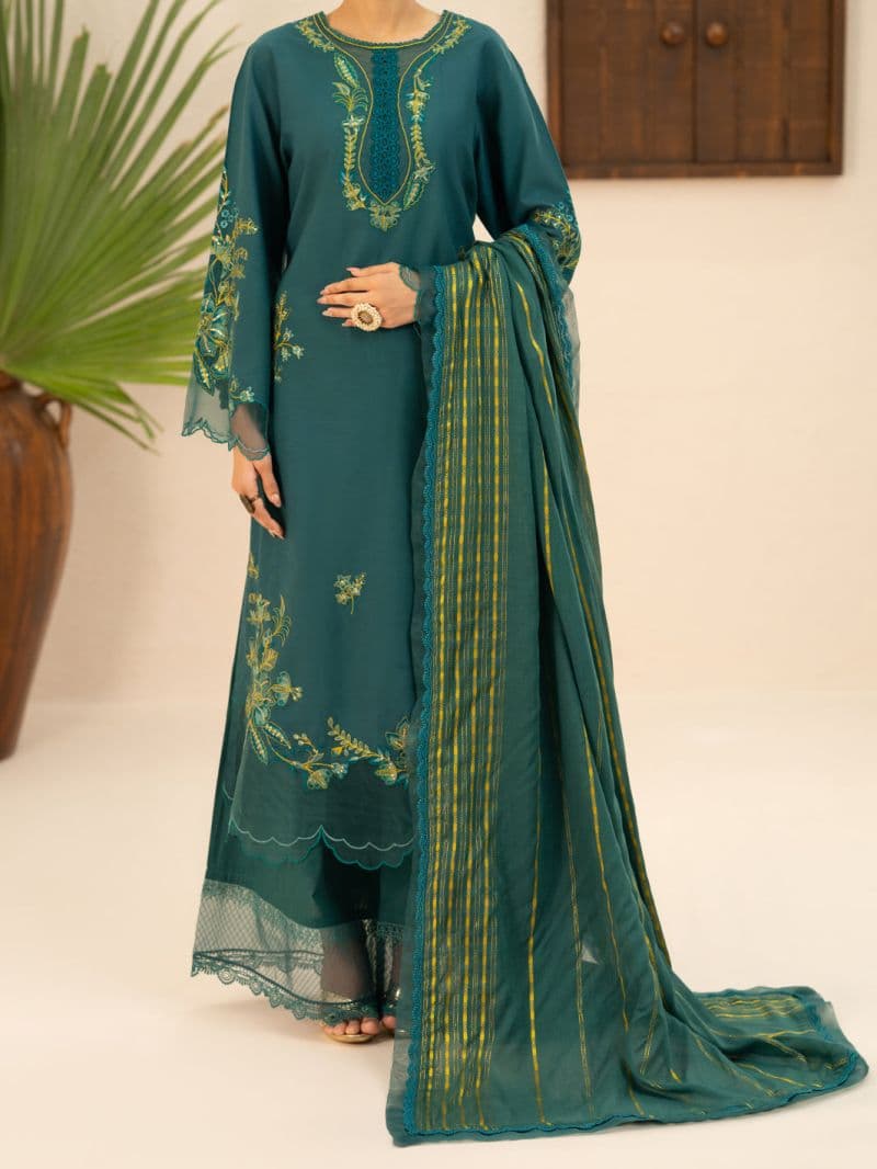 Green Cambric Stitched 3Pc thumbnail