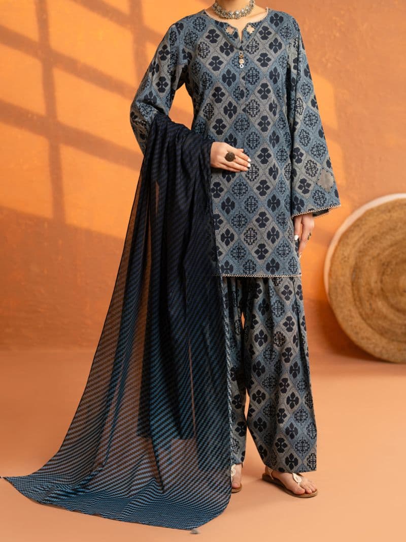 Blue Cambric Stitched 3Pc thumbnail