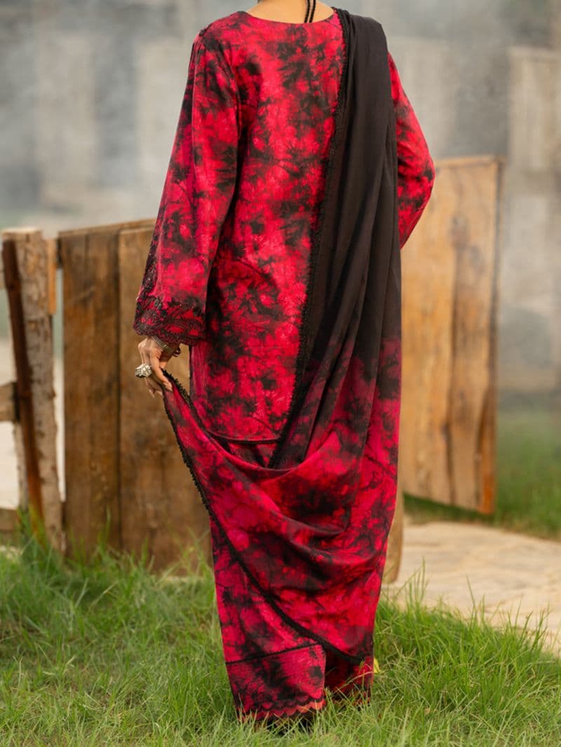 Fuchsia Cambric 3Pc Stitched