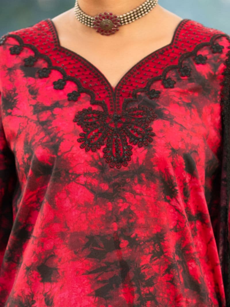 Fuchsia Cambric 3Pc Stitched