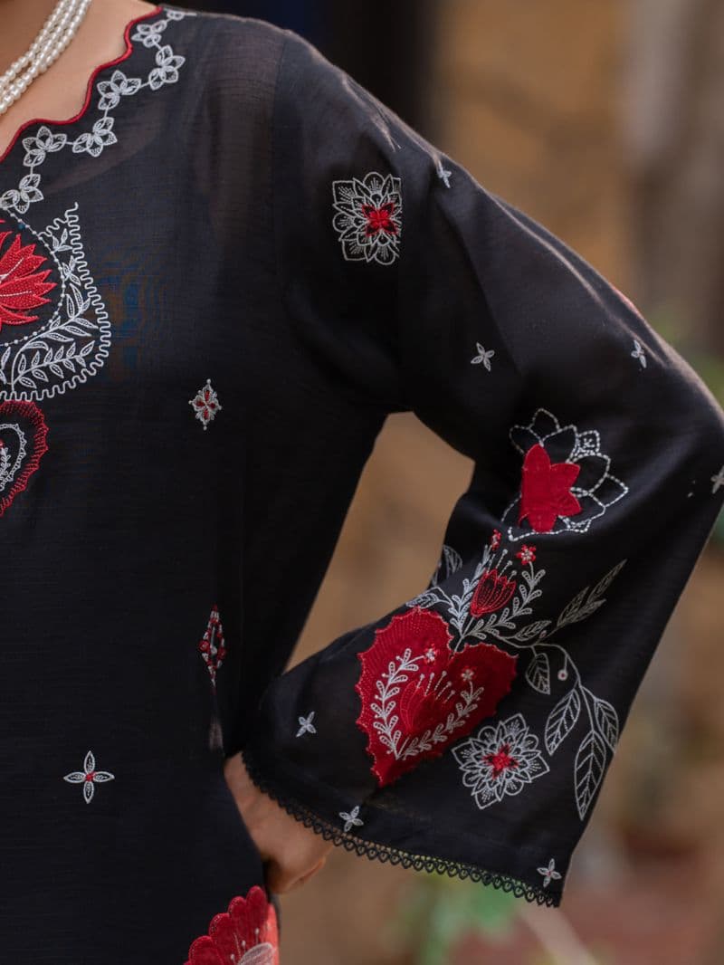 Black Cambric Stitched 3Pc thumbnail