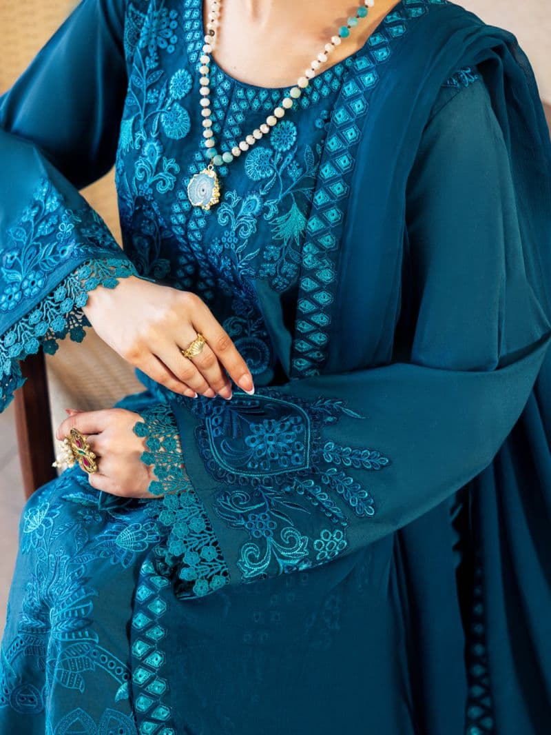 Turquoise Lawn Stitched 3Pc thumbnail
