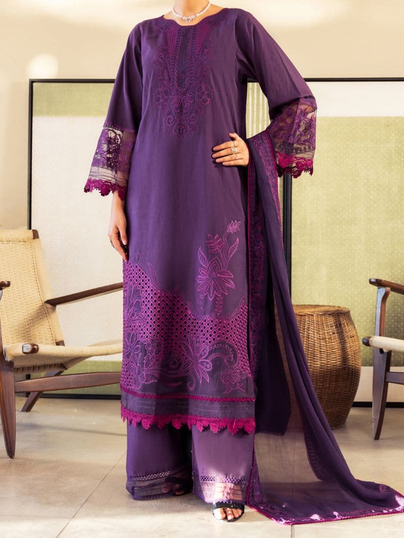 Purple Lawn Stitched 3Pc thumbnail
