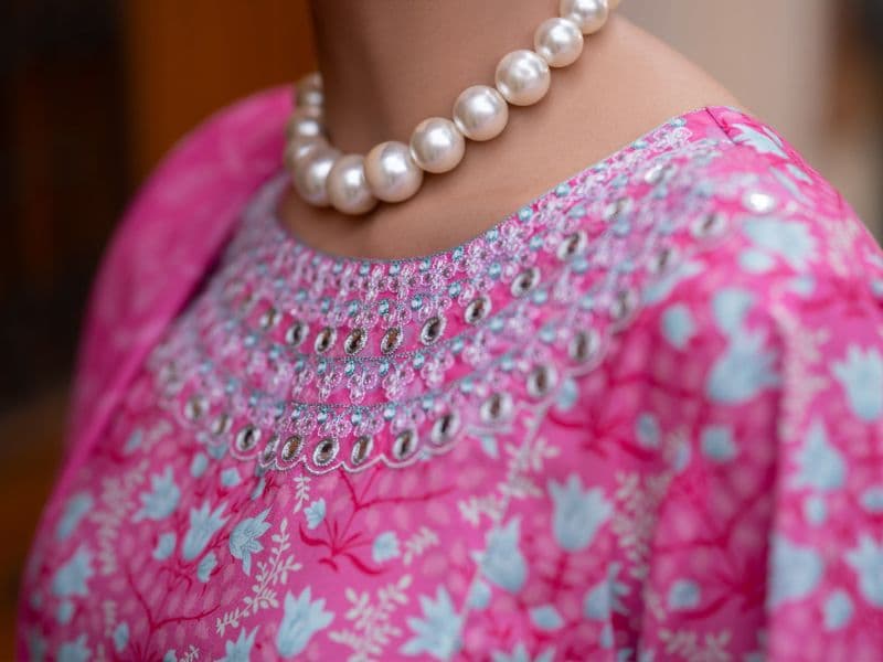 Pink Cambric Stitched 3Pc thumbnail