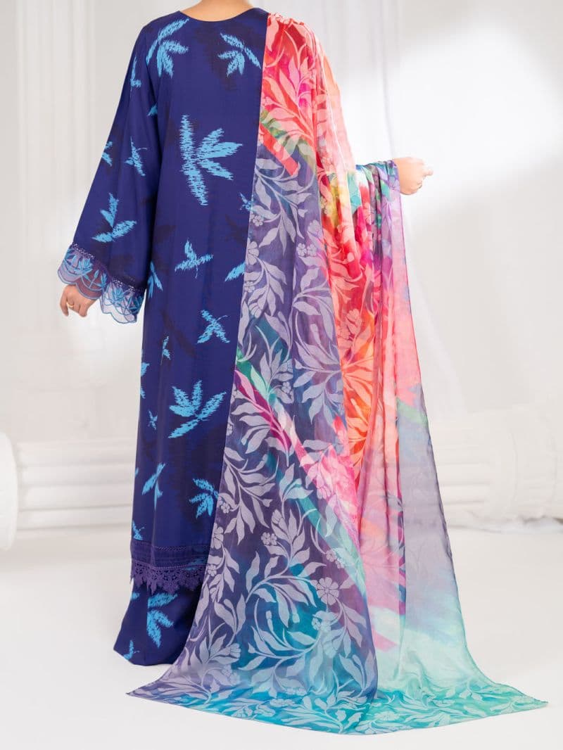 Purple Silk Lawn Stitched 3Pc- ALP-3PS-2604 thumbnail
