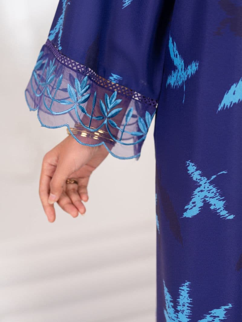 Purple Silk Lawn Stitched 3Pc- ALP-3PS-2604 thumbnail
