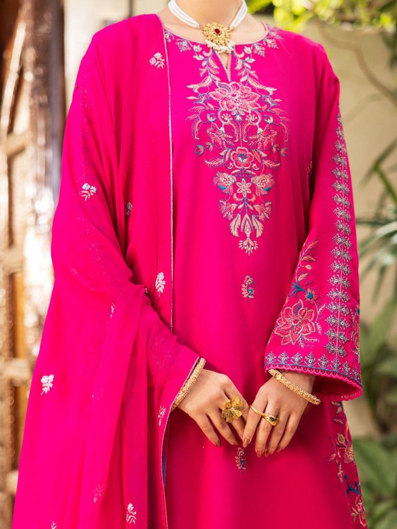 Pink Cambric Stitched 3Pc thumbnail