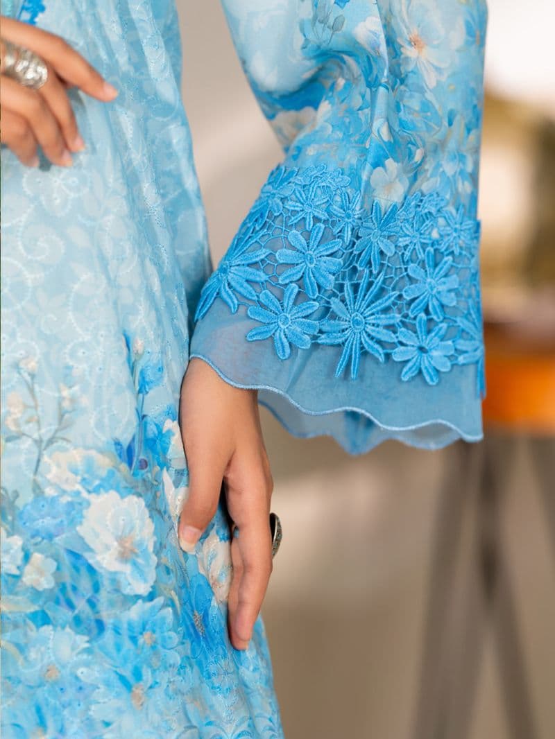 Sky Blue Silk Lawn Stitched 3Pc thumbnail