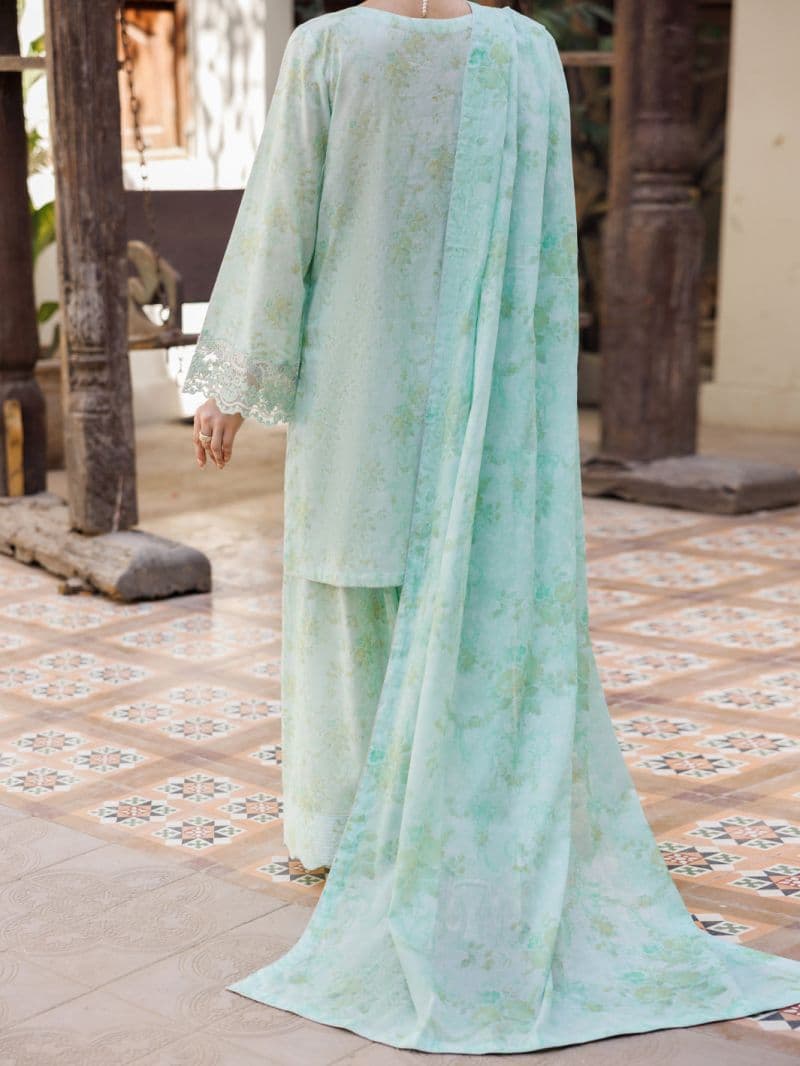 Light Green Lawn Stitched 3Pc- ALP-3PS-2639