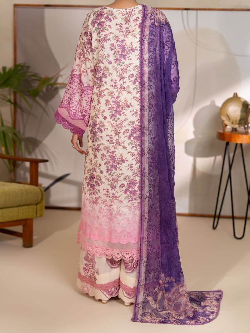 Purple Silk Lawn Stitched 3Pc thumbnail