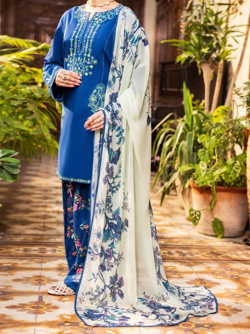Blue Cambric Stitched 3PC thumbnail