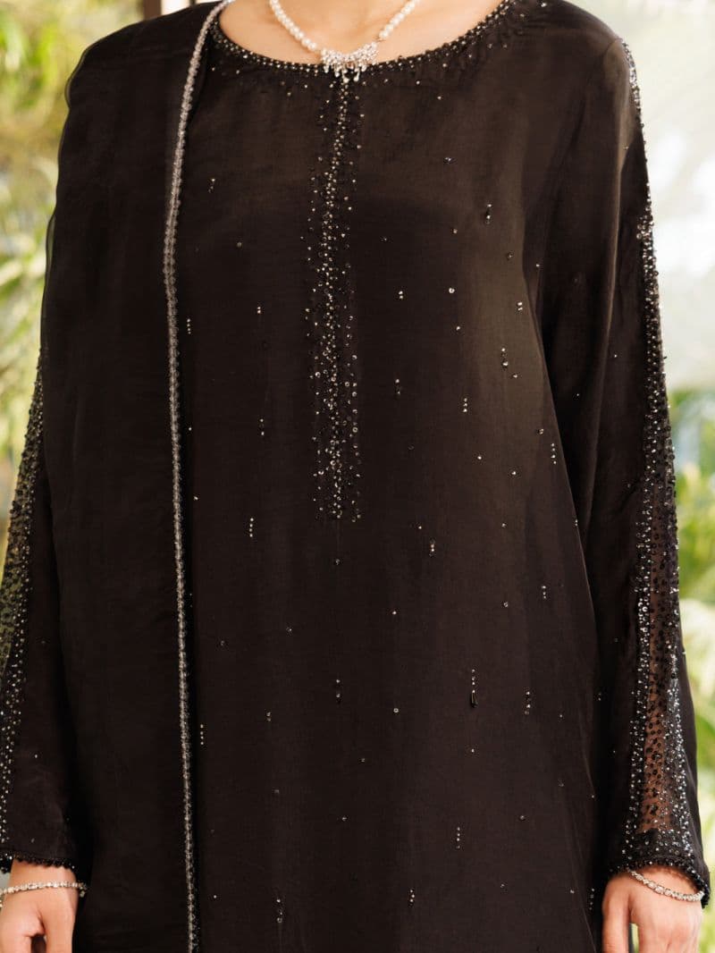 Black Silk 3Pc Stitched thumbnail