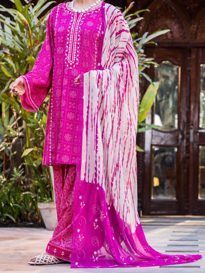 Pink Cambric Stitched 3PC thumbnail