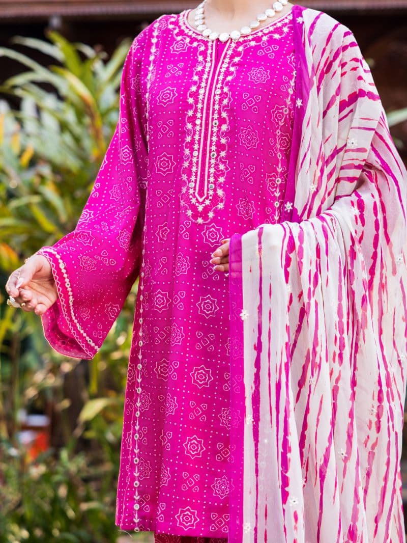 Pink Cambric Stitched 3PC thumbnail