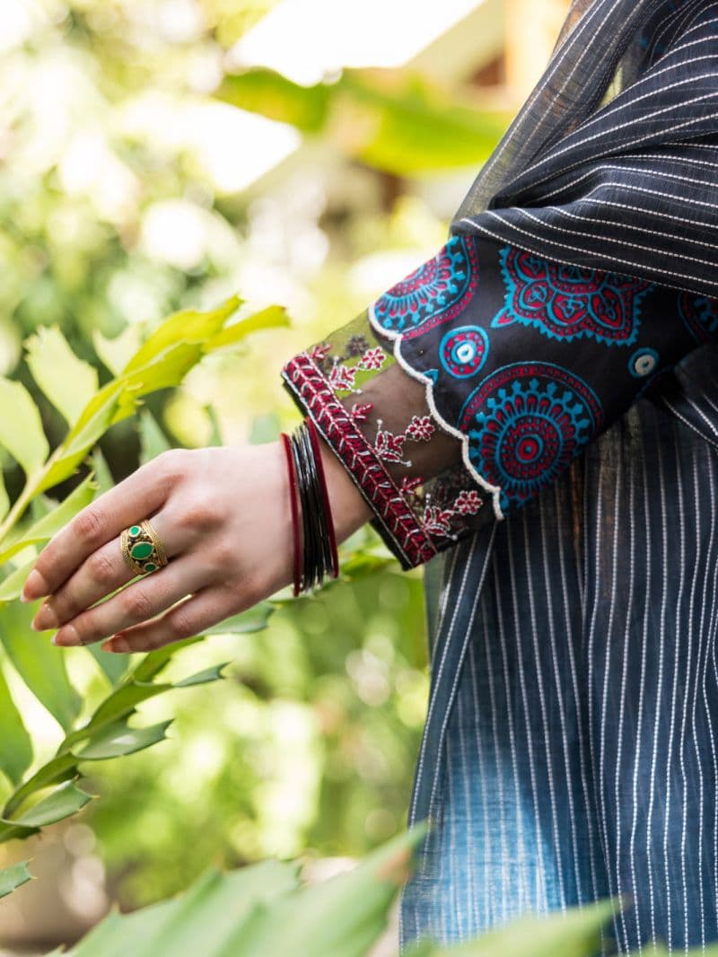 Dark Blue Lawn Stitched 3PC thumbnail