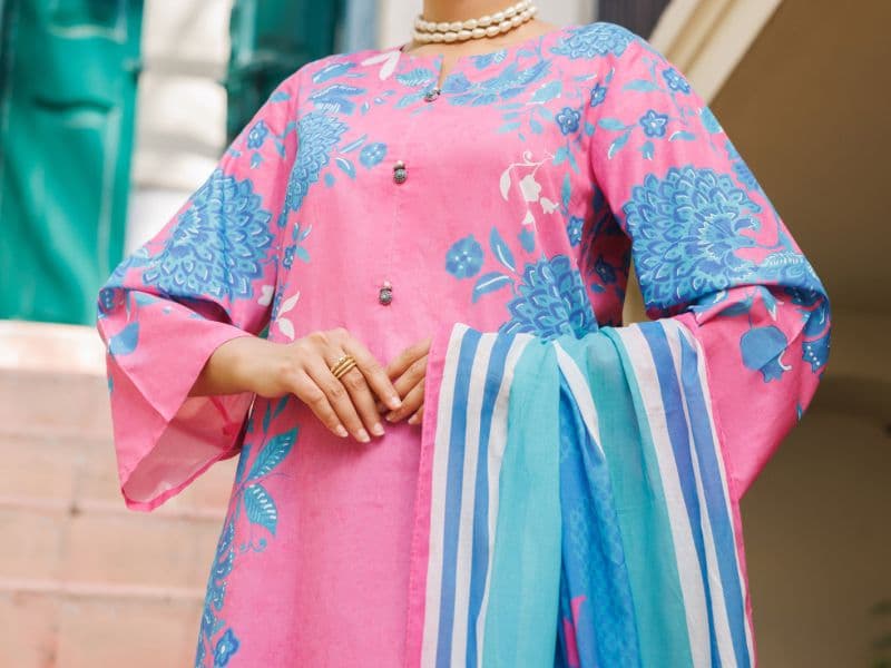 Pink Lawn Stitched 3Pc thumbnail