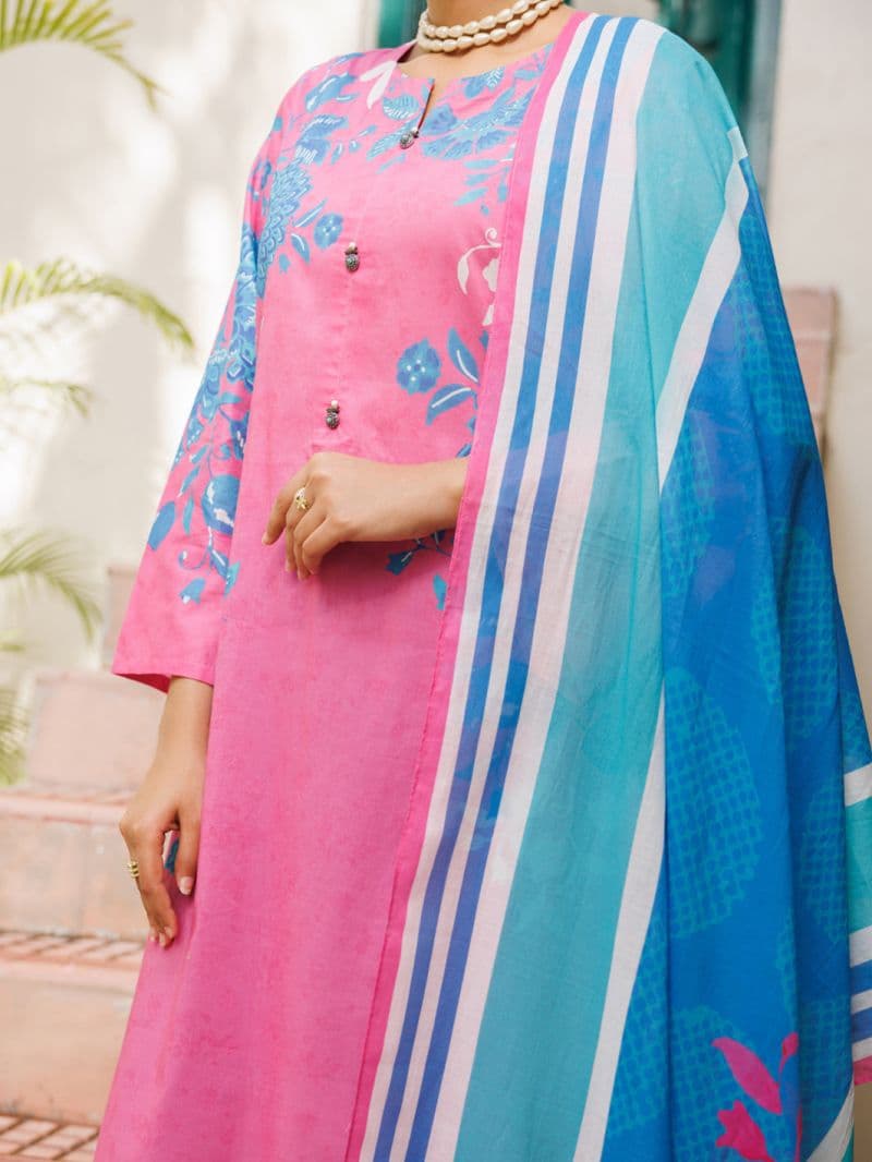 Pink Lawn Stitched 3Pc thumbnail