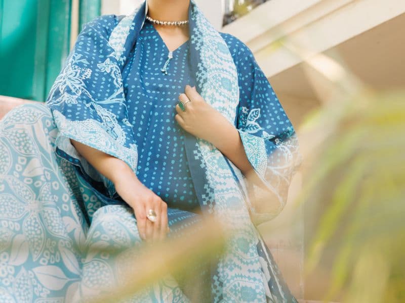 Teal Blue Lawn Stitched 3Pc thumbnail
