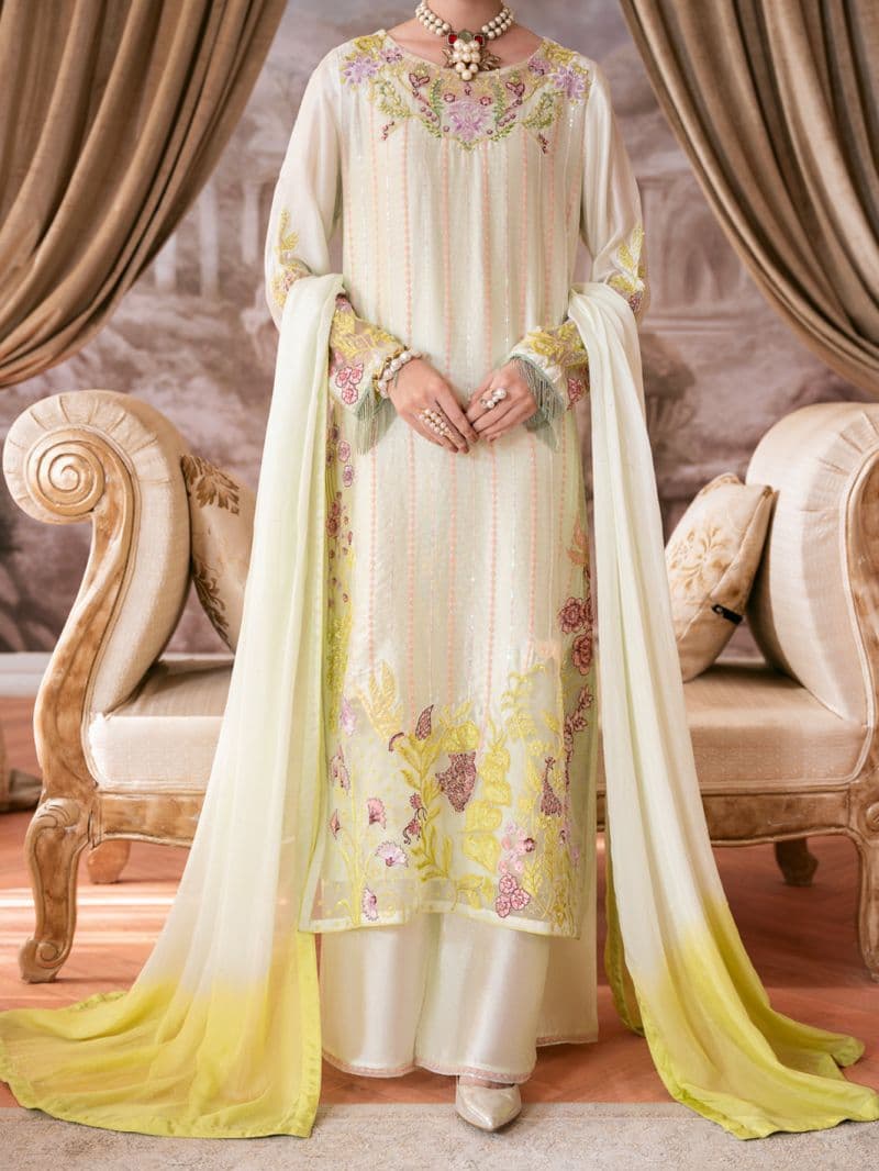 Sea Green Sheesha Silk Formal Stitched 3Pc thumbnail