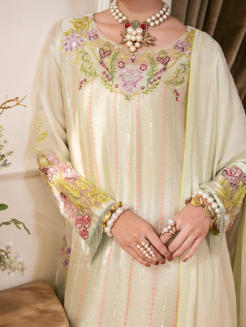 Sea Green Sheesha Silk Formal Stitched 3Pc thumbnail