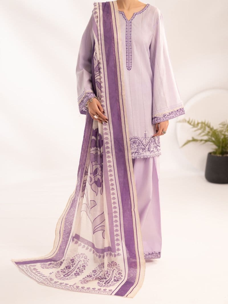 Light Purple Dobby Stitched 3Pc