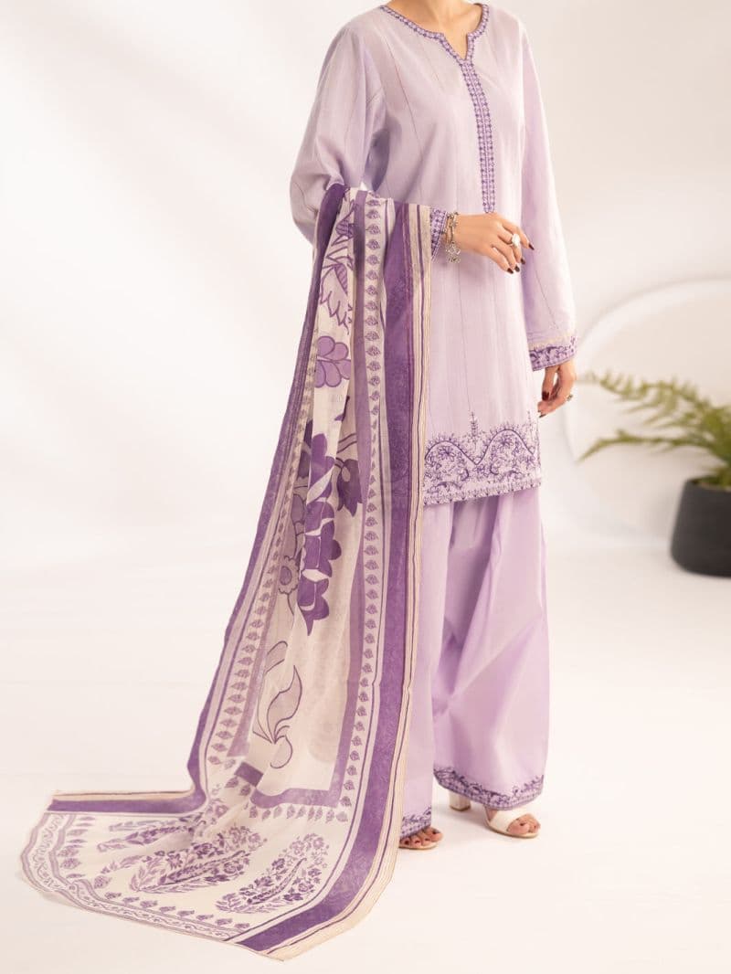 Light Purple Dobby Stitched 3Pc