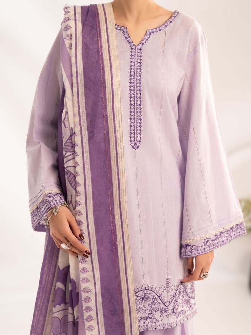 Light Purple Dobby Stitched 3Pc