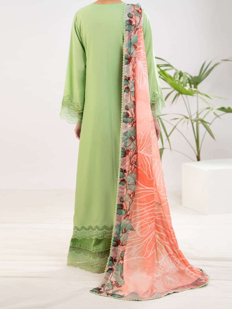 Light Green Silk Lawn 3Pc Stitched thumbnail