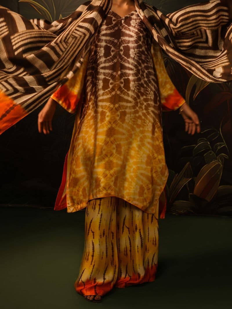 Yellow Silk Formal 3Pc Stitched thumbnail