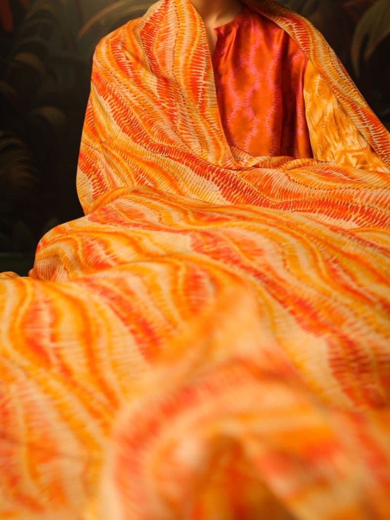 Mustard Silk Formal 3Pc Stitched thumbnail