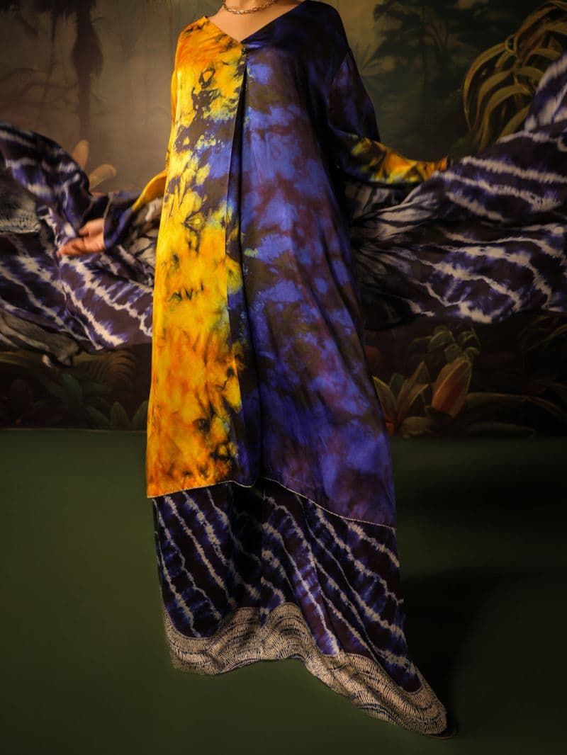 Blue Silk Formal 3Pc Stitched thumbnail