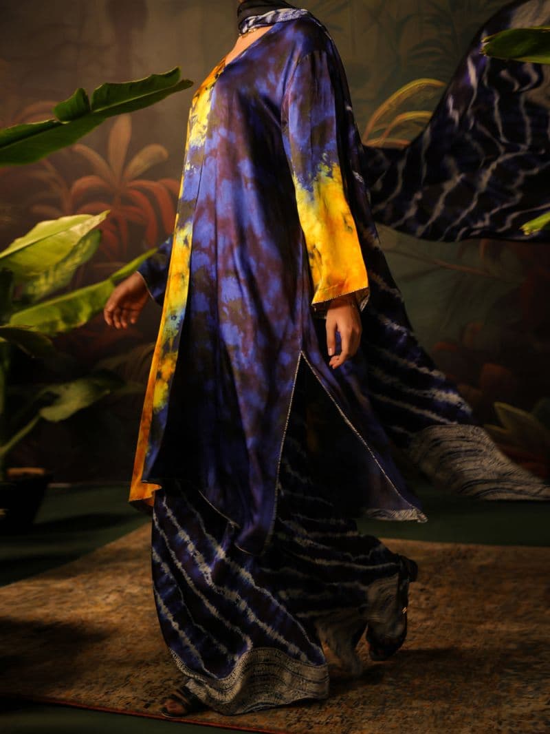 Blue Silk Formal 3Pc Stitched thumbnail