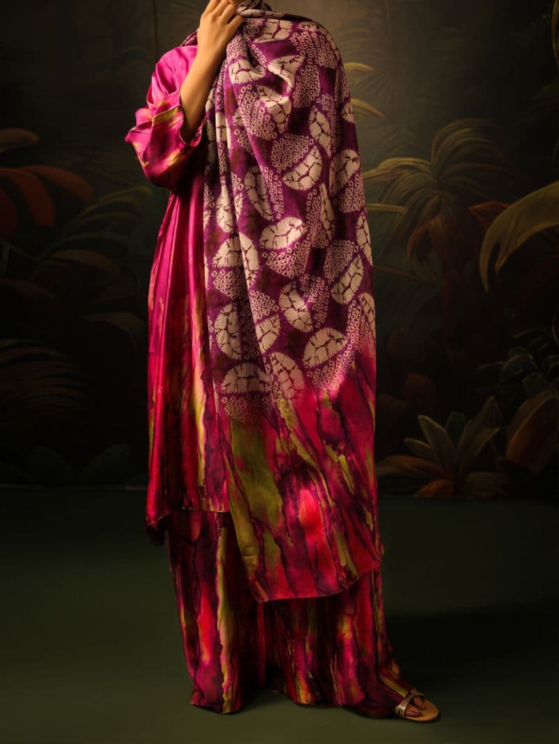 Purple Silk Formal 3Pc Stitched thumbnail
