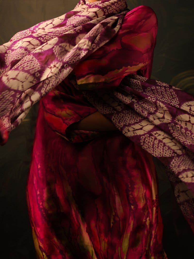 Purple Silk Formal 3Pc Stitched thumbnail
