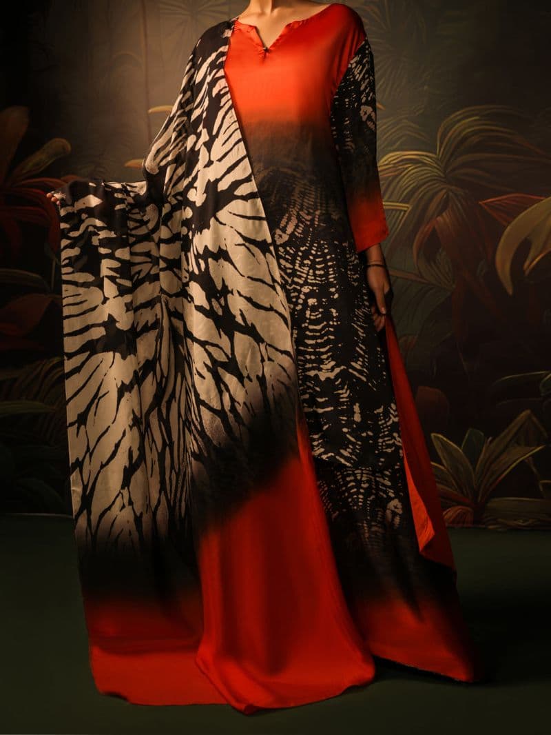 Black Silk Formal 3Pc Stitched thumbnail