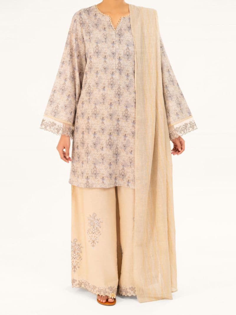 Beige Dobby 3Pc Stitched thumbnail