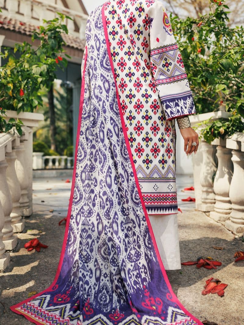 Ivory Lawn 3 Piece Stitched thumbnail