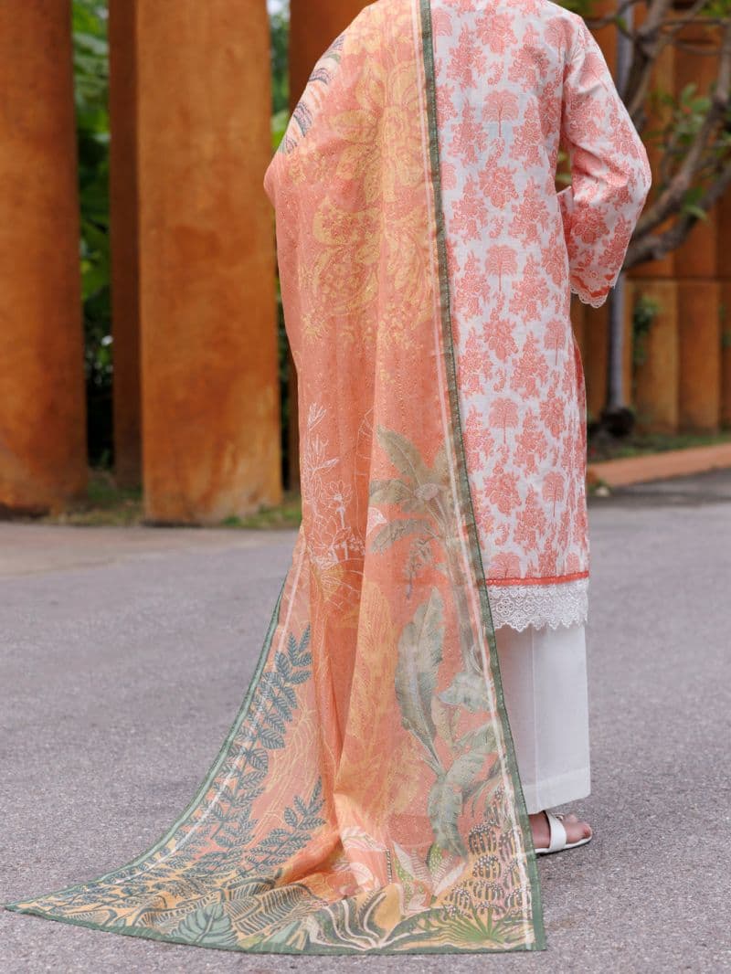 Peach Jacquard 3 Piece Stitched thumbnail