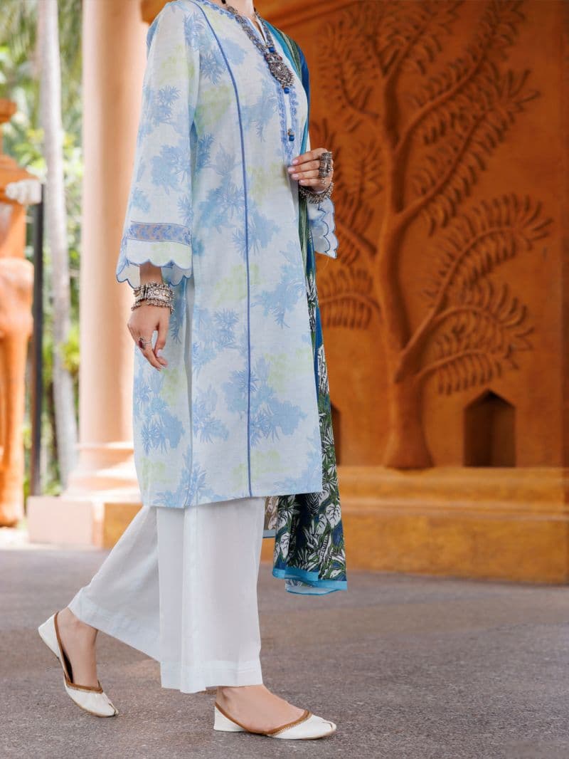 Sky Blue Lawn 3 Piece Stitched thumbnail