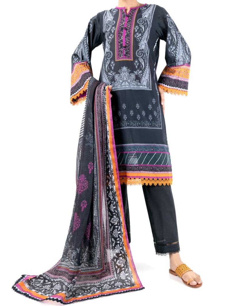 Black Cambric 3Pc Stitched thumbnail