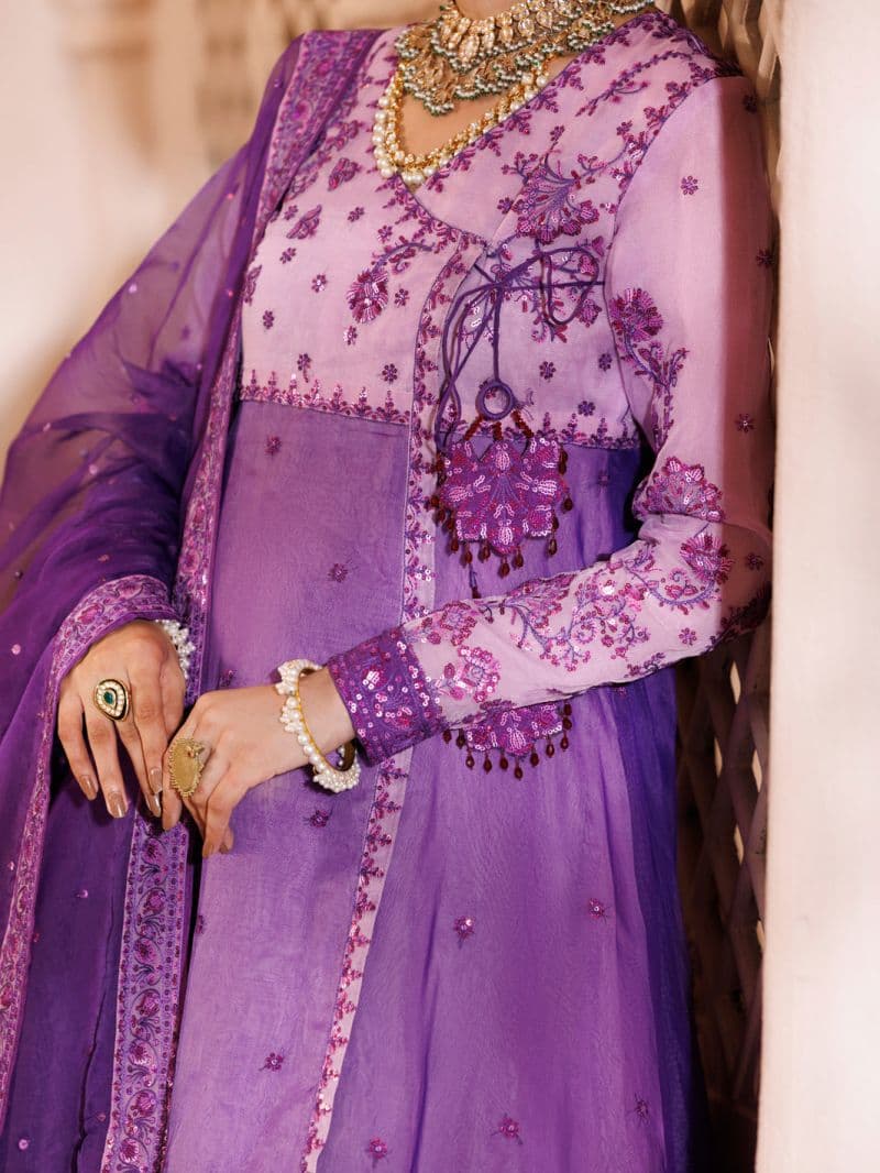 Purple Organza Formal 3Pc Stitched thumbnail