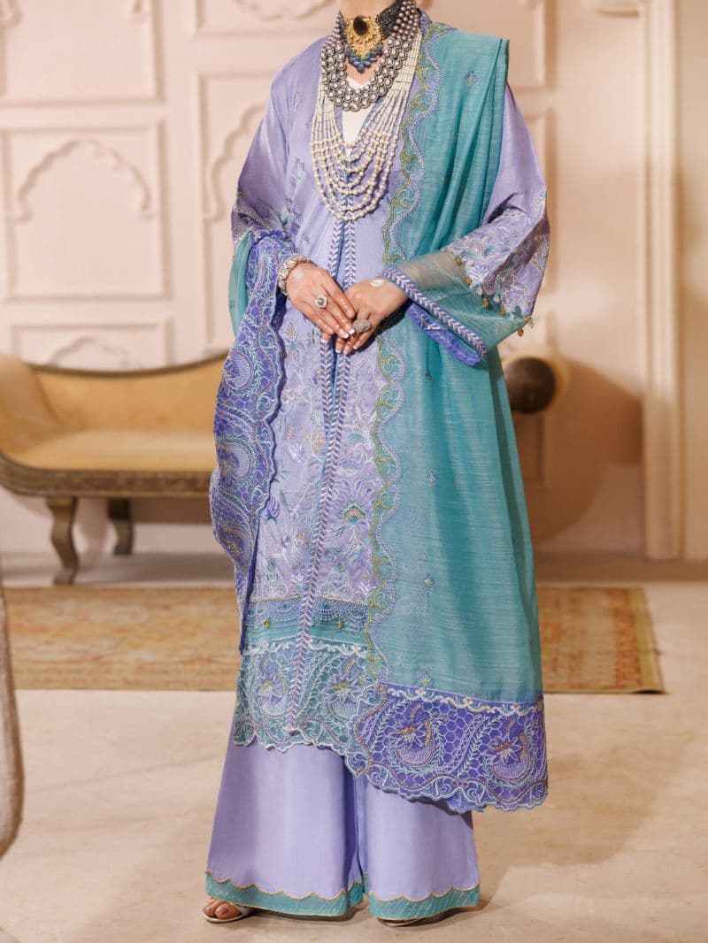 Light Purple Raw Silk Formal 3Pc Stitched thumbnail
