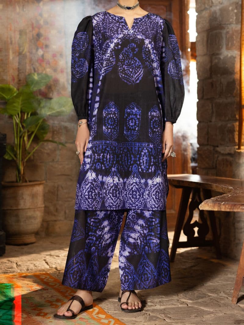 Blue Light Khaddar 2Pc Stitched thumbnail