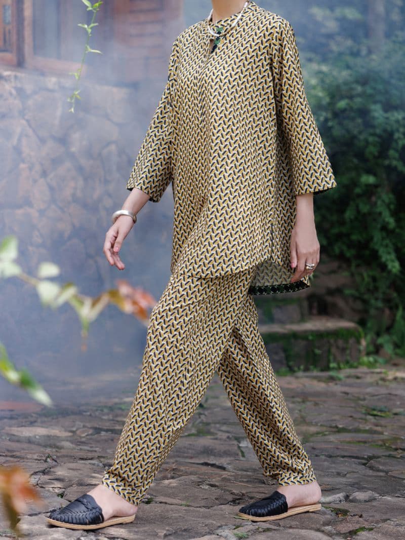 Mustard Cambric Co-Ord Set