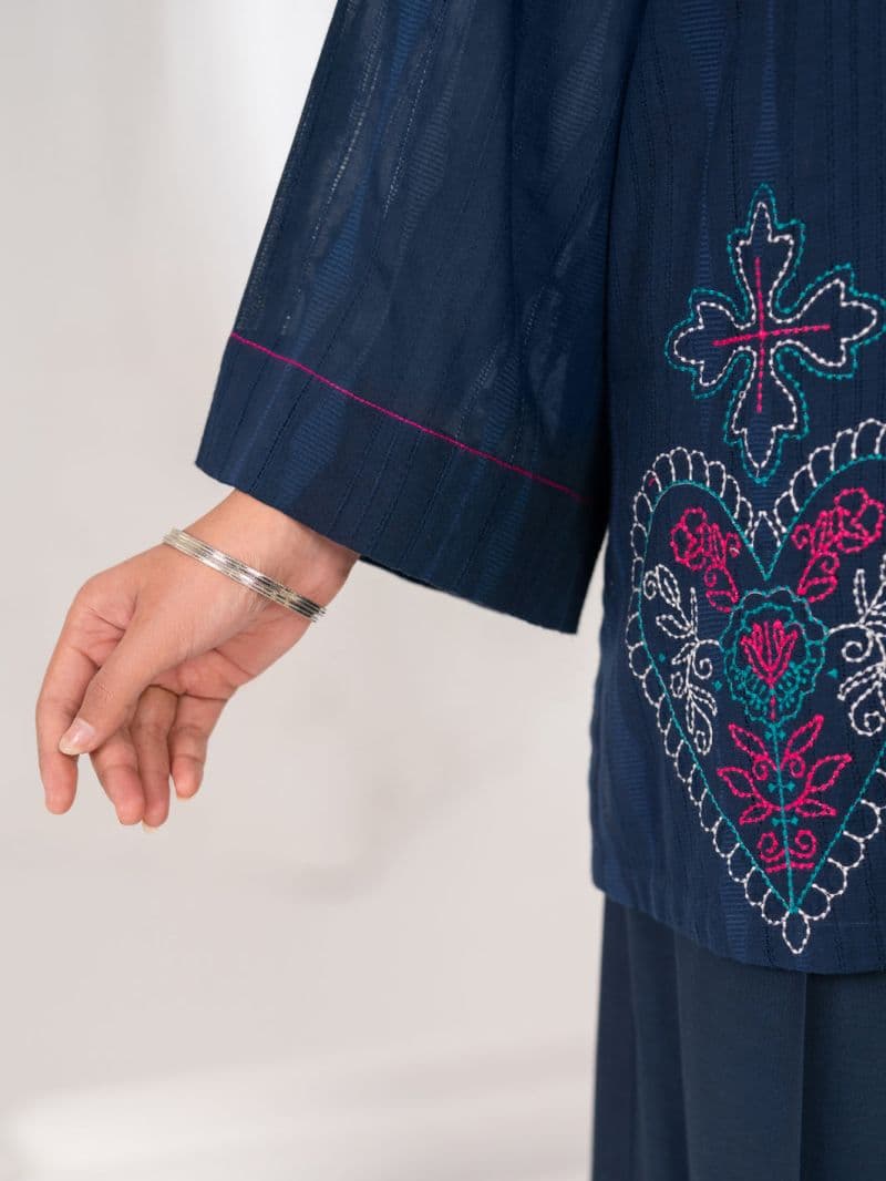 Blue Dobby Stitched 2Pc thumbnail